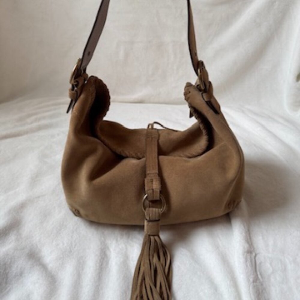Coach Vintage Suede Brown Hobo Bag Rare Y2K Like New! - Picture 14 of 16
